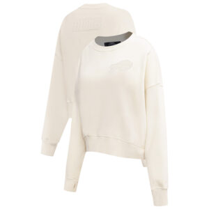 Women's Pro Standard Cream Buffalo Bills Neutral Fleece Pullover Sweatshirt