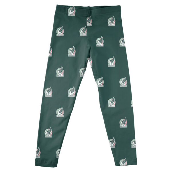 Girls Youth Vive La Fete  Dark Green Mexico National Team All-Over Print Leggings