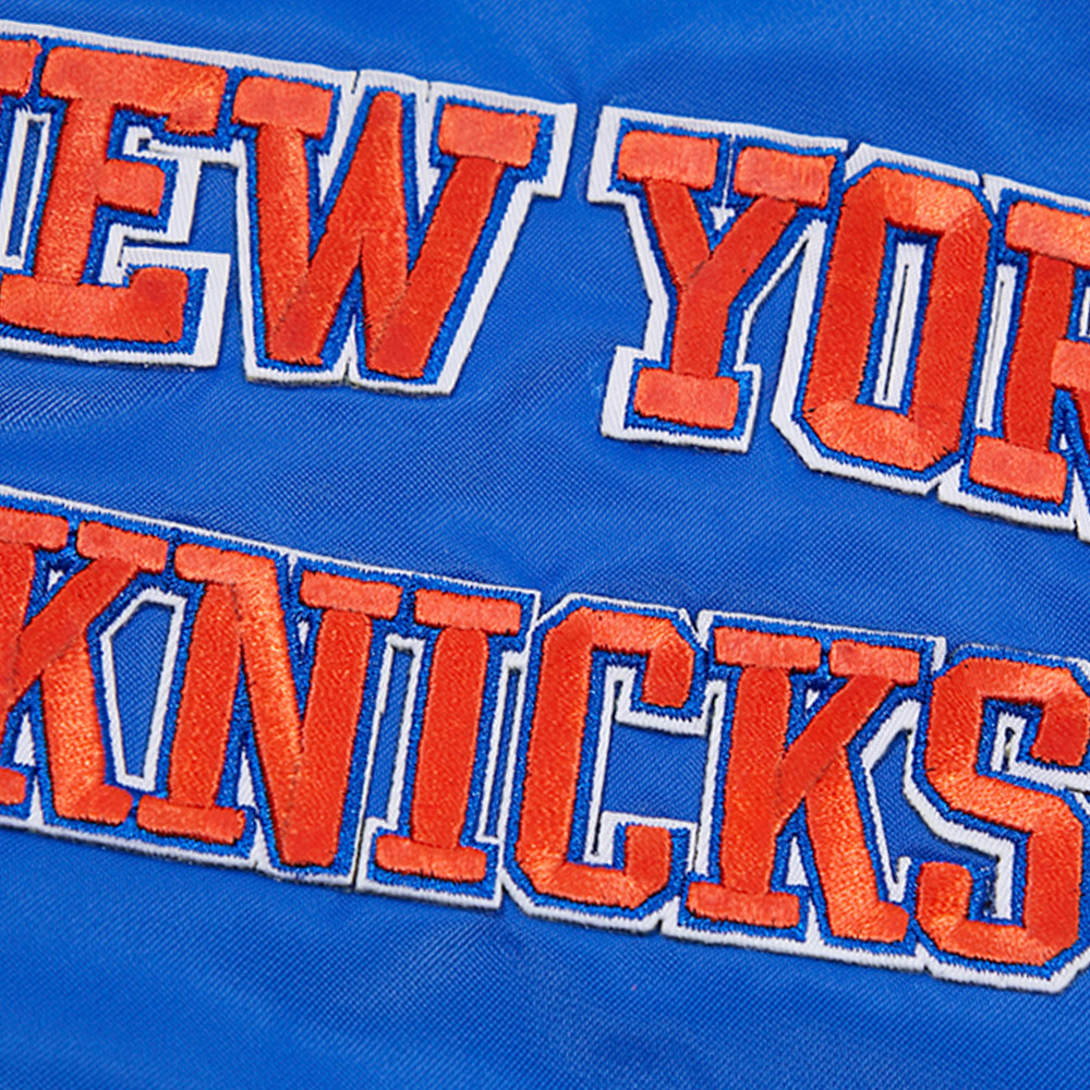 Men's Pro Standard Blue New York Knicks Retro Classic Satin Full-Snap Jacket - Image 15