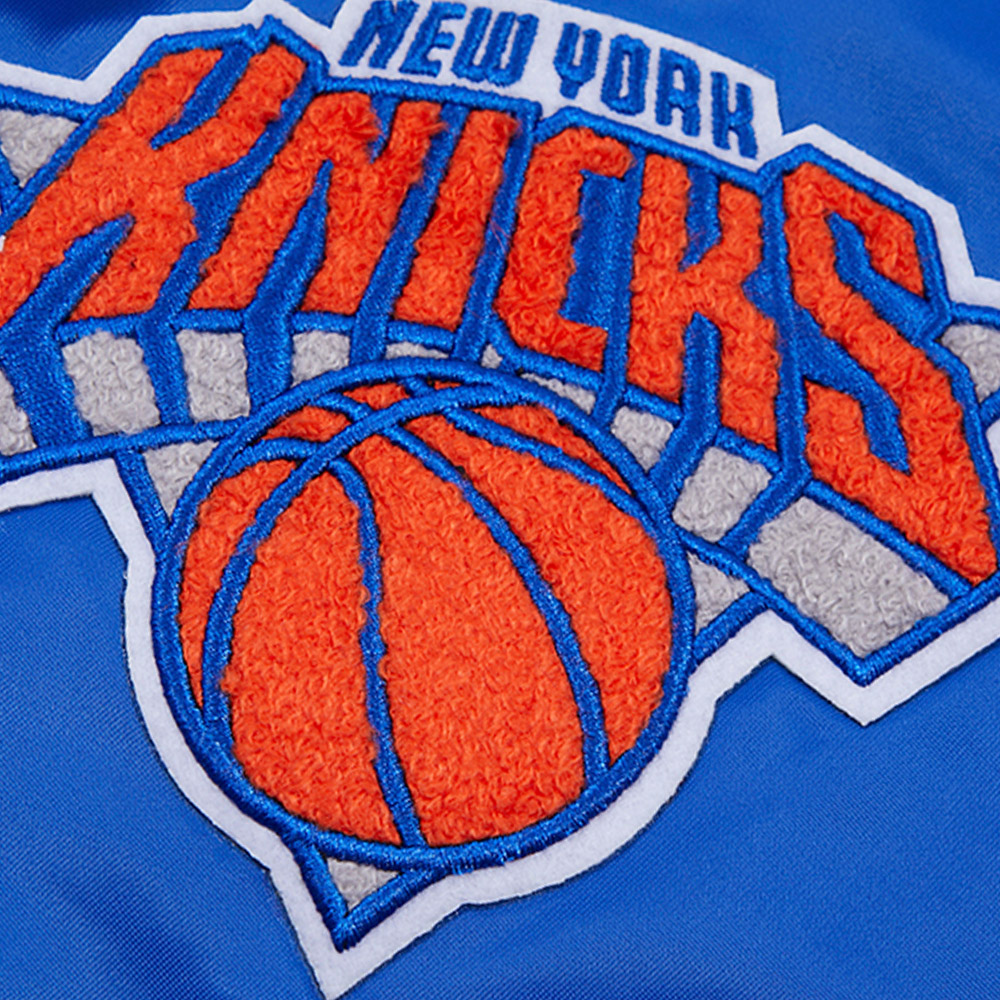 Men's Pro Standard Blue New York Knicks Retro Classic Satin Full-Snap Jacket - Image 16