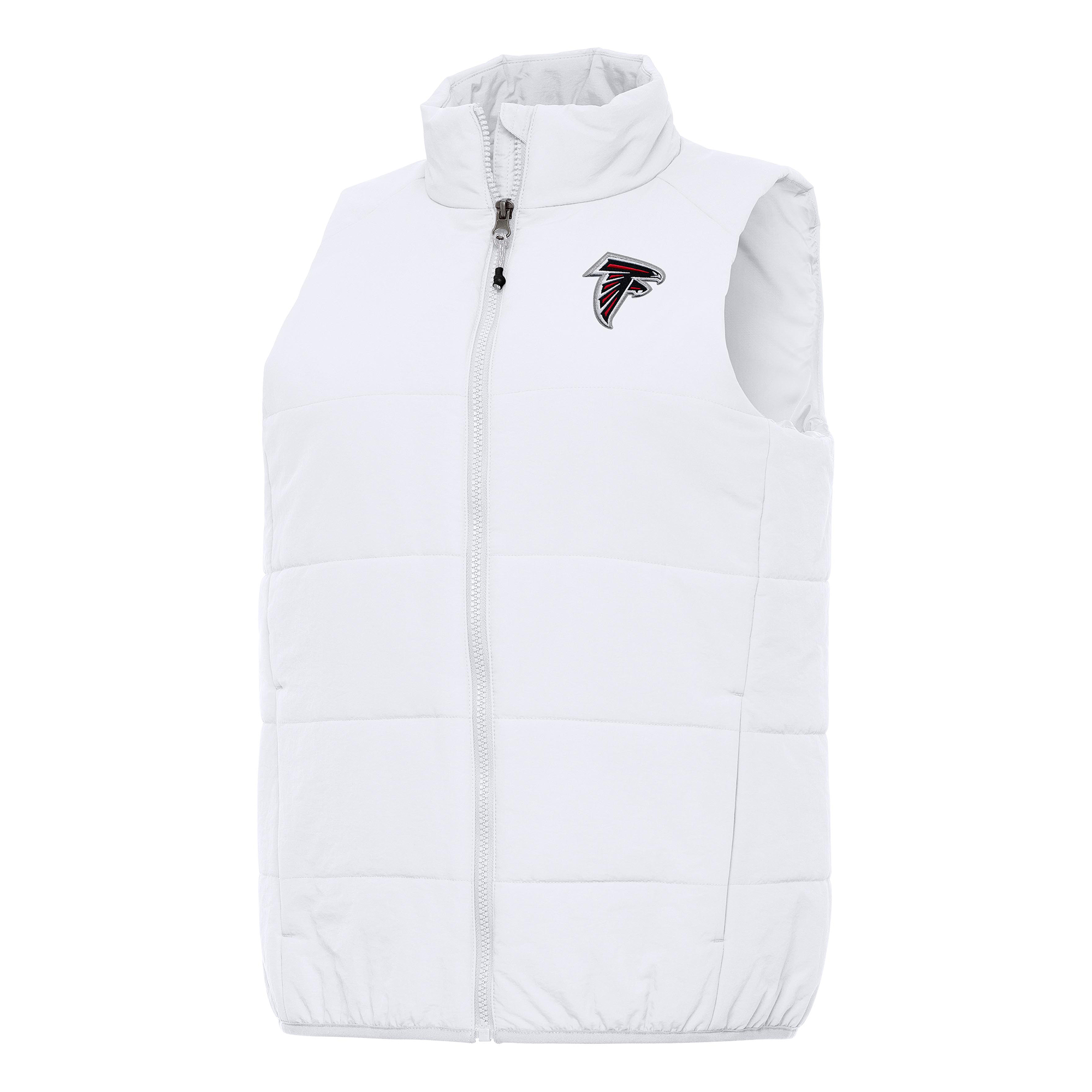 Women's Antigua White Atlanta Falcons Experience Full-Zip Vest