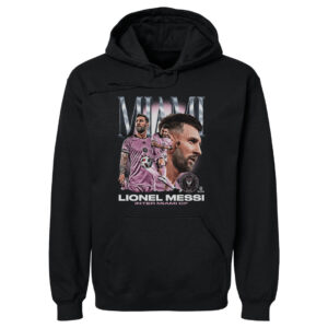 Men's 500 Level Lionel Messi Black Inter Miami CF Vintage Pullover Hoodie