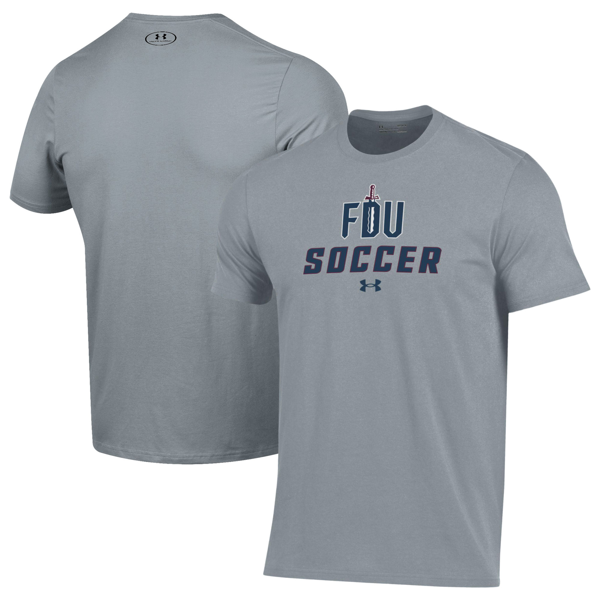 Men's Under Armour Gray Fairleigh Dickinson Knights Soccer Performance T-Shirt