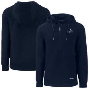 Men's Cutter & Buck Navy St. Louis Cardinals Roam Eco Recycled Half-Zip Hoodie