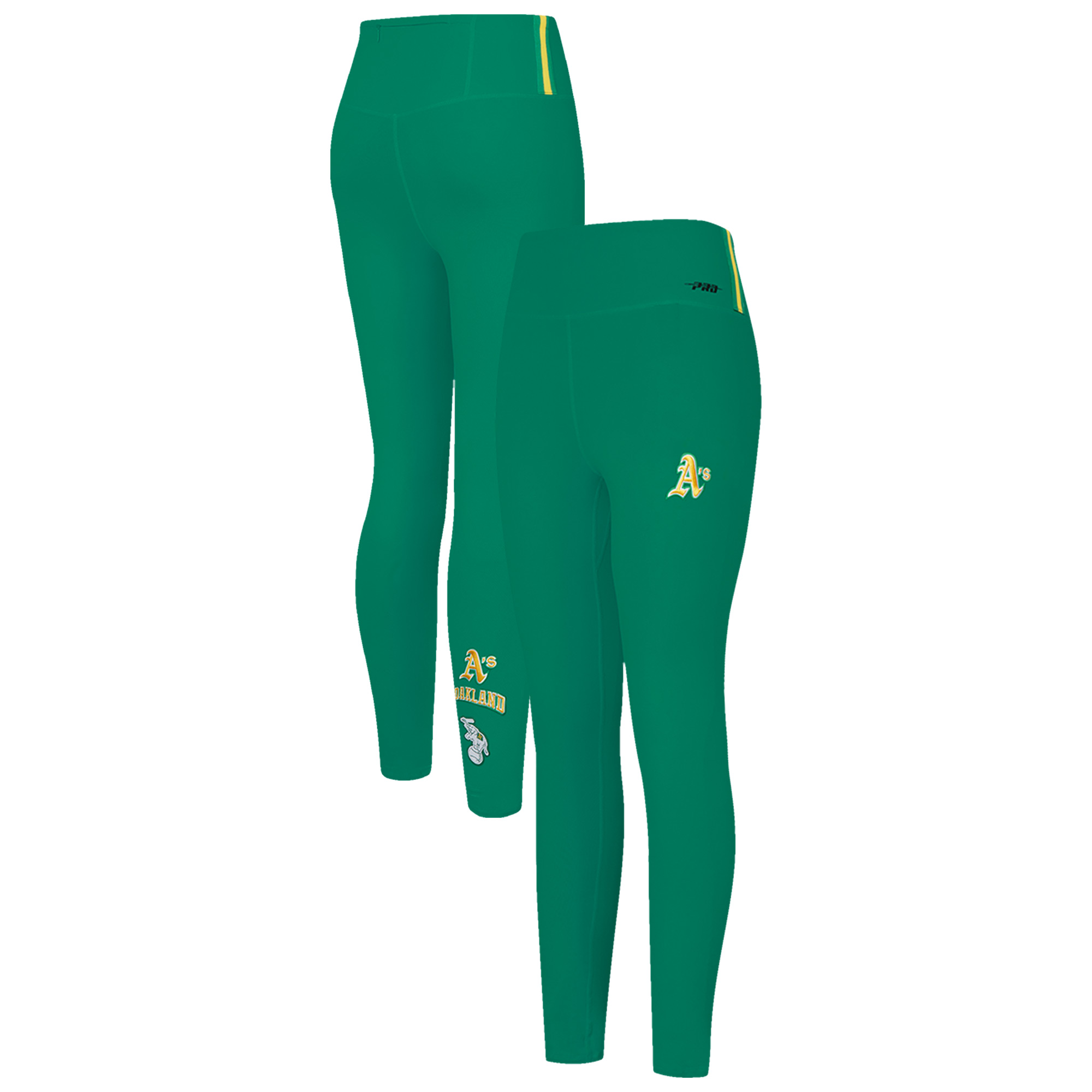 Women's Pro Standard Kelly Green Oakland Athletics Retro Classic Tri-Blend Leggings - Image 8