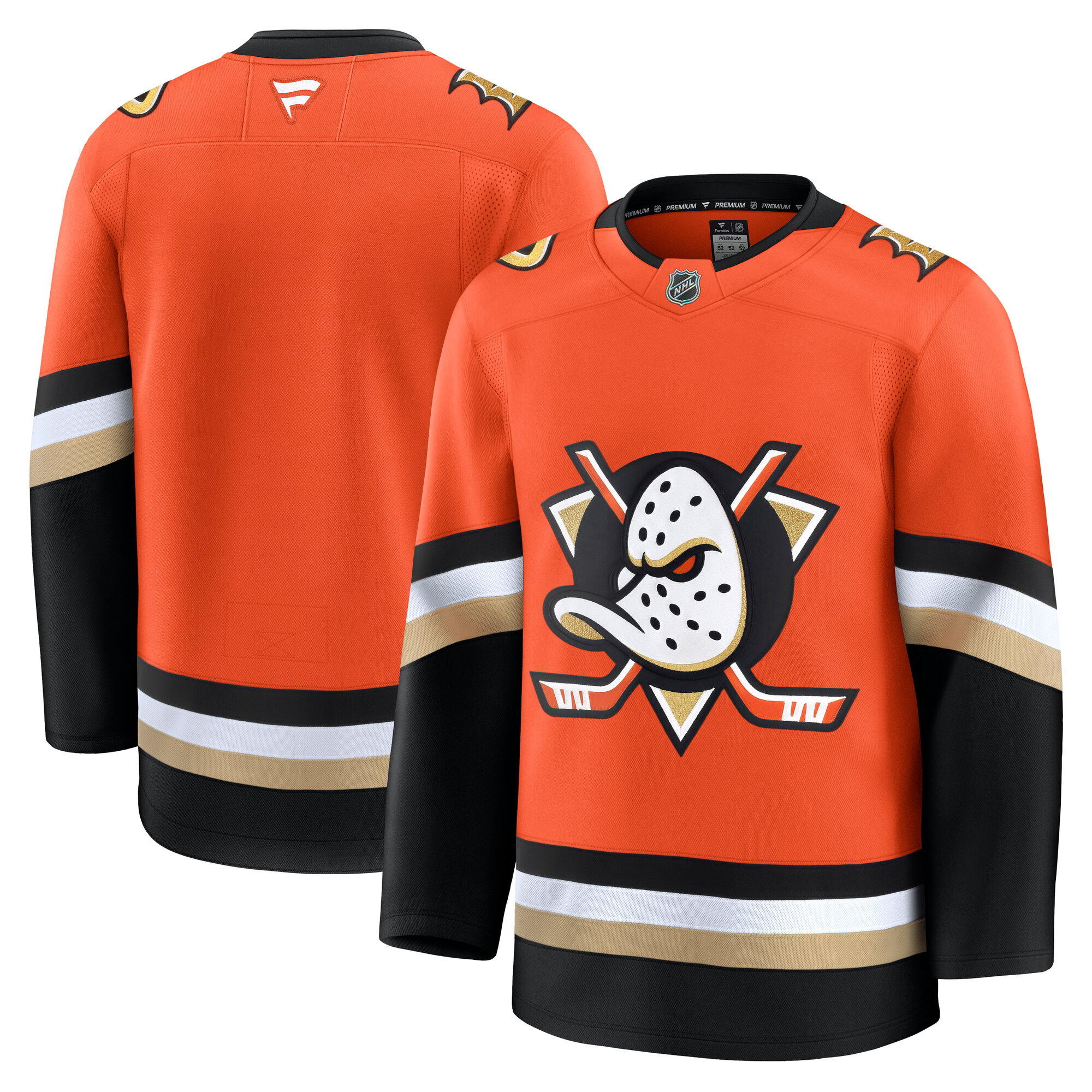 Men's Fanatics Orange Anaheim Ducks Home Premium Jersey
