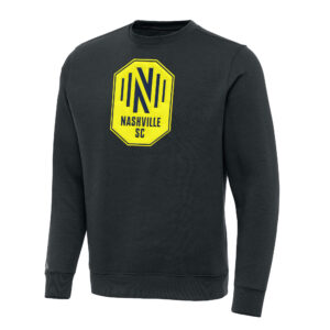 Men's Antigua Charcoal Nashville SC  Team Crest Victory Pullover Sweatshirt