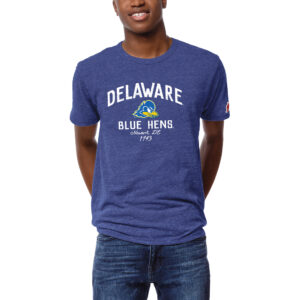 Men's League Collegiate Wear Heather Royal Delaware Fightin' Blue Hens Victory Falls Tri-Blend T-Shirt