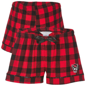 Women's Boxercraft Red NC State Wolfpack Flannel Shorts