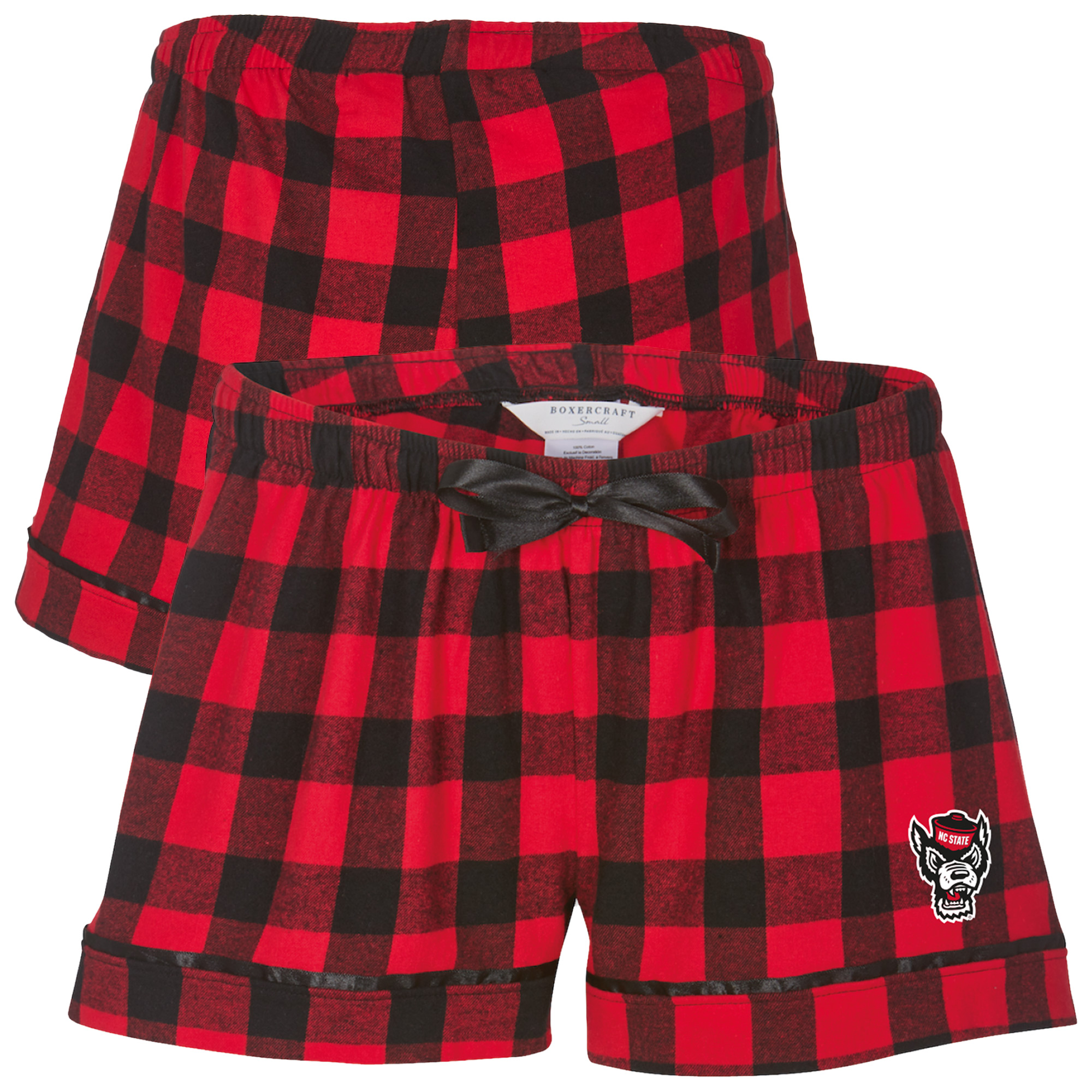 Women's Boxercraft Red NC State Wolfpack Flannel Shorts
