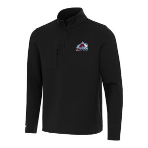Men's Antigua  Black Colorado Avalanche Insider Quarter-Zip Top