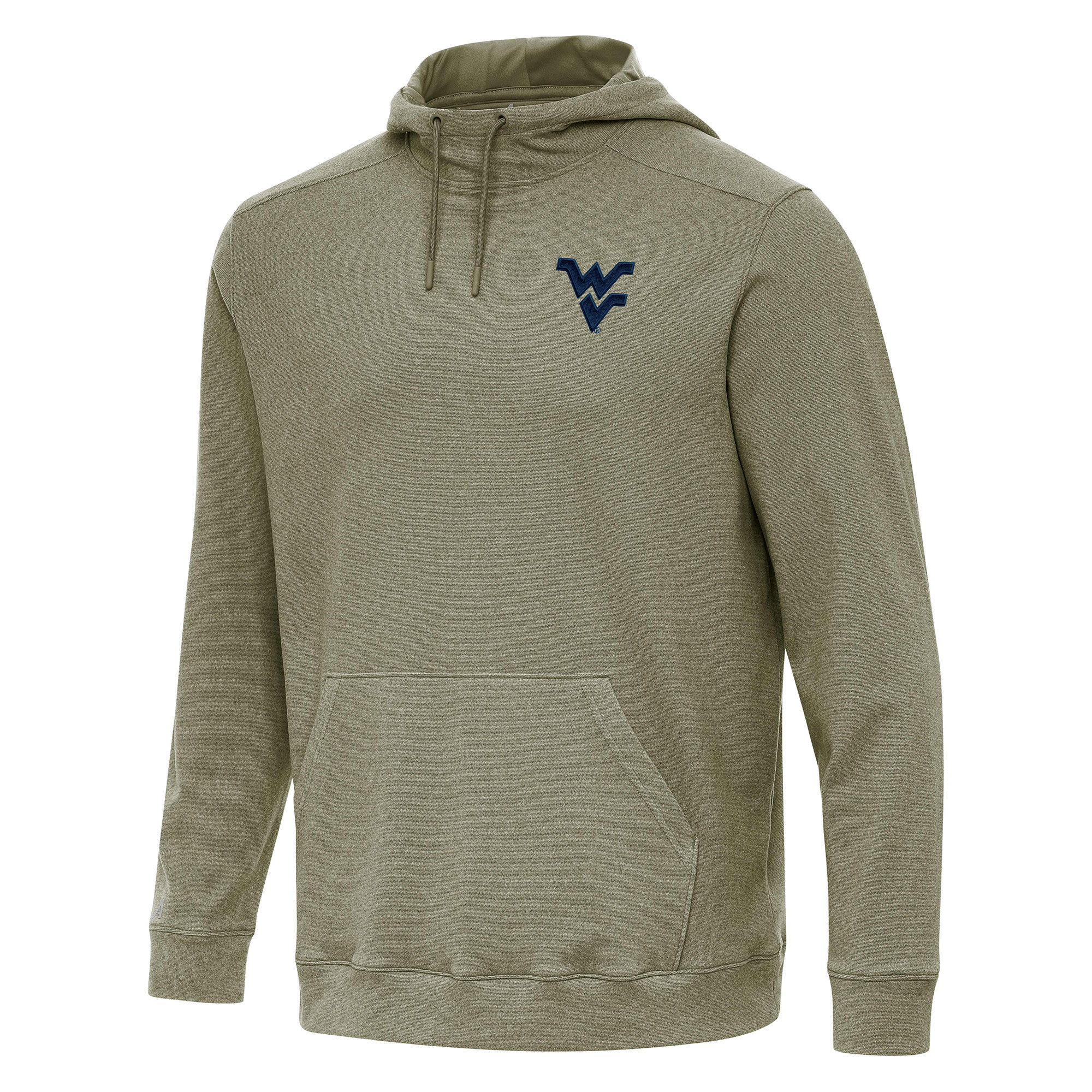Men's Antigua Olive West Virginia Mountaineers Cloud Pullover Hoodie