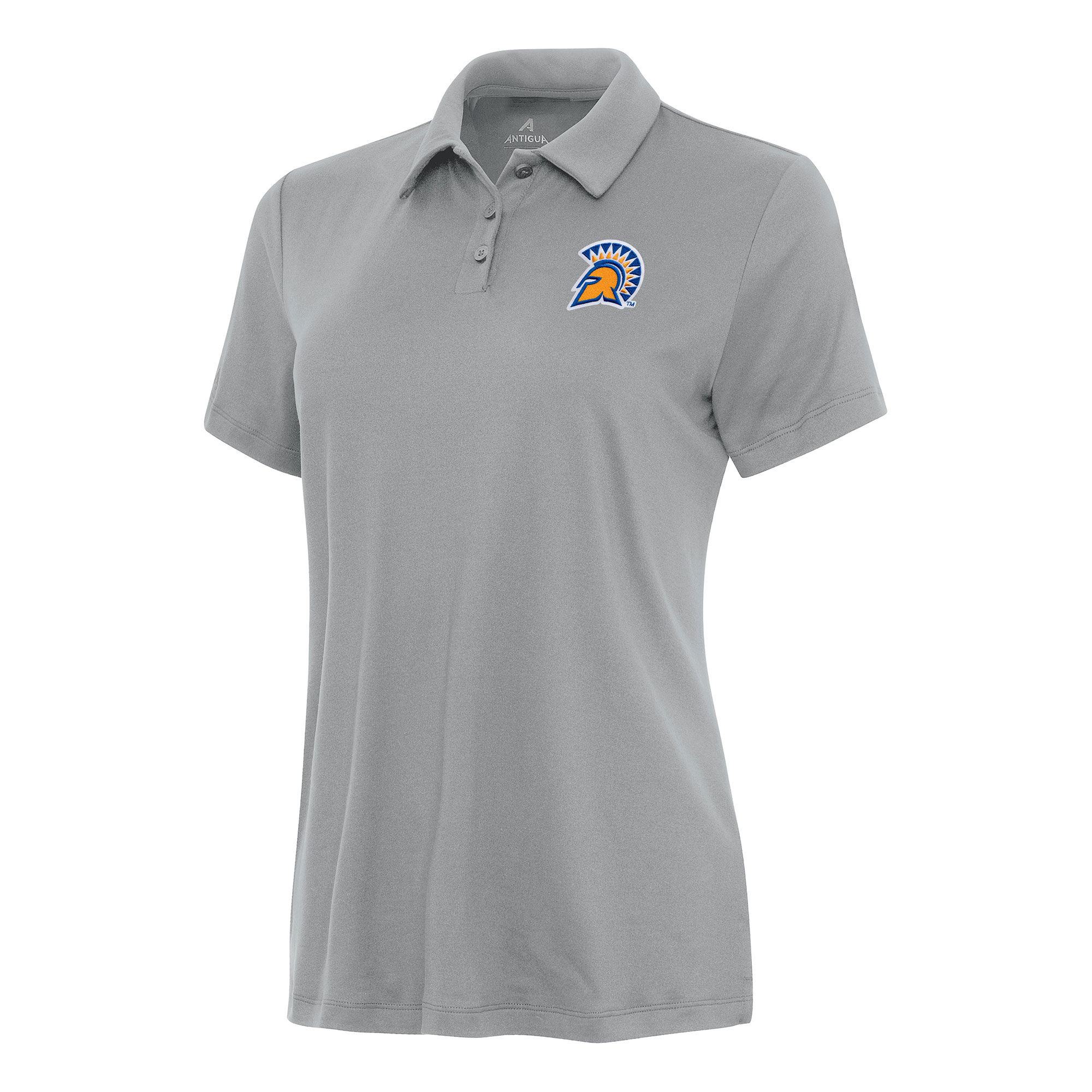 Women's Antigua Gray San Jose State Spartans Reprocess Polo