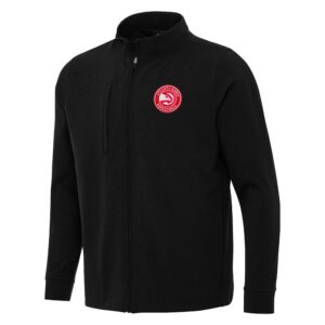 Men's Antigua Black Atlanta Hawks Regard Full-Zip Jacket