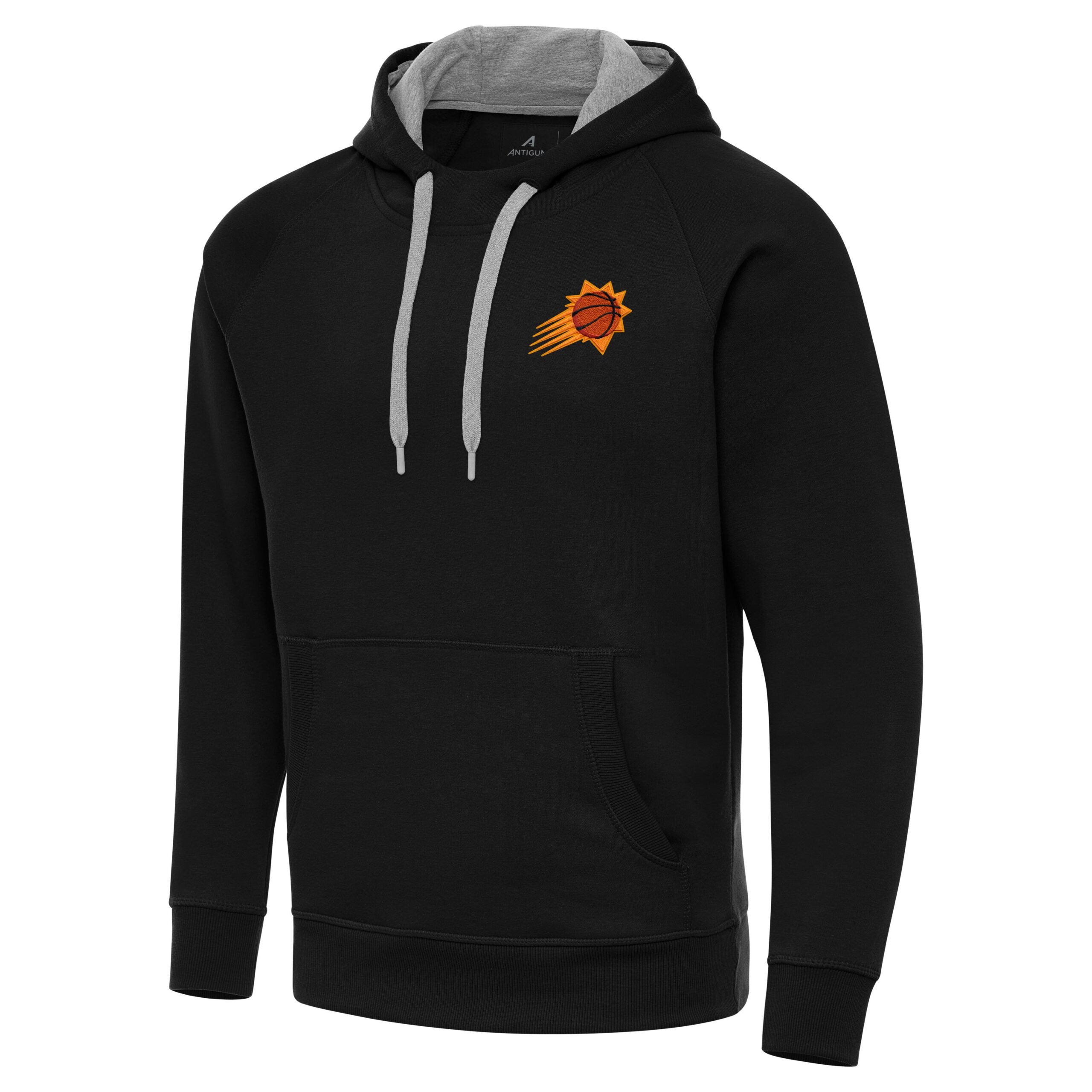 Men's Antigua Black Phoenix Suns Big & Tall Victory Raglan Pullover Hoodie