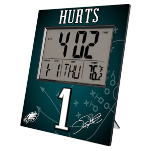 Keyscaper Jalen Hurts Philadelphia Eagles Digital Desk & Wall Clock