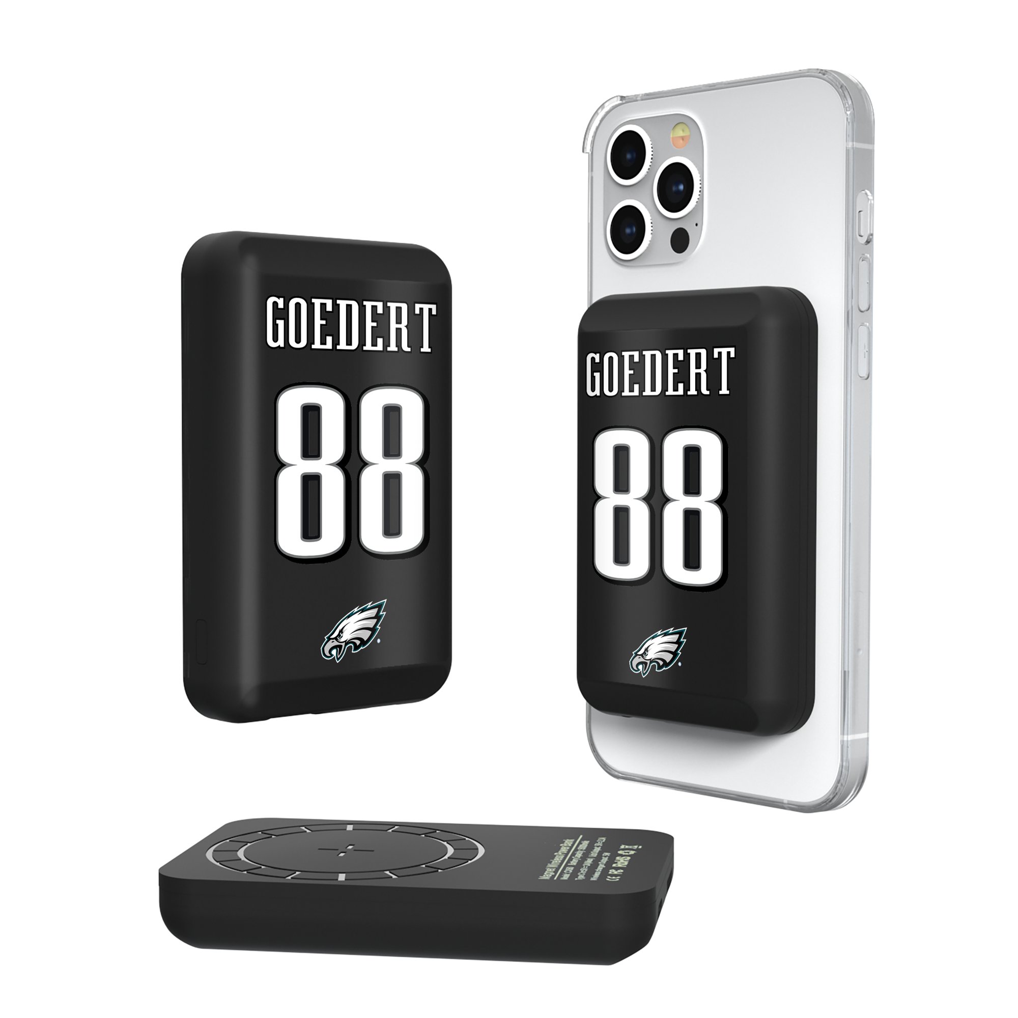 Keyscaper Dallas Goedert Philadelphia Eagles 5000mAh Wireless Magnetic Power Bank