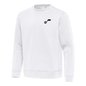 Men's Antigua  White Utah Jazz Relevant Pullover Sweatshirt