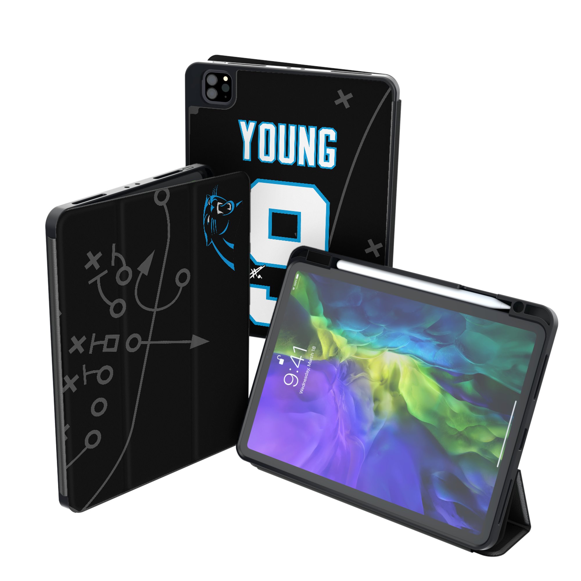 Keyscaper Bryce Young Carolina Panthers iPad Tablet Case