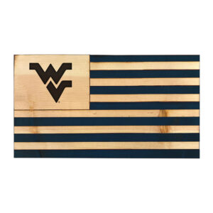 West Virginia Mountaineers 20'' x 36'' Etched Wood Flag