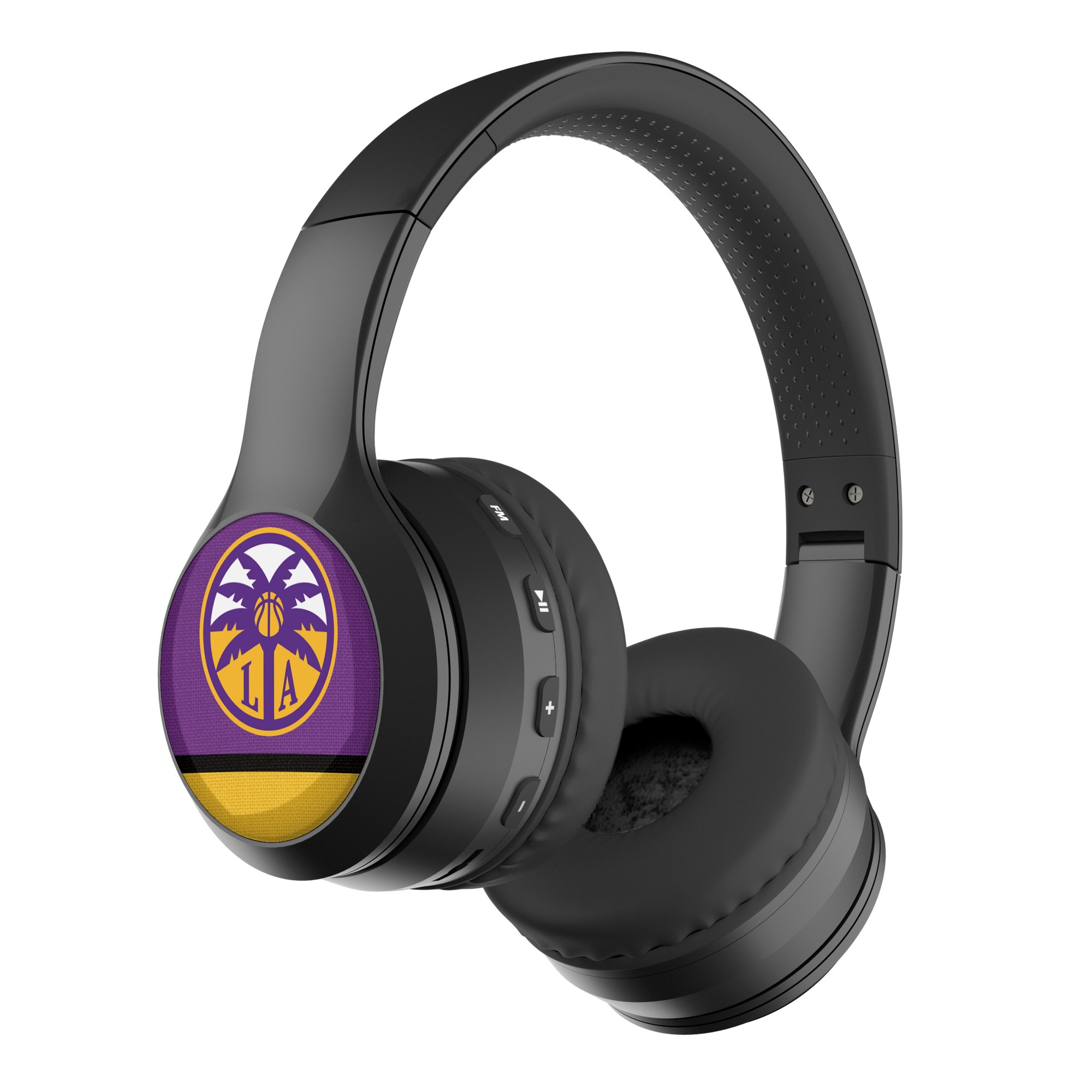 Keyscaper Los Angeles Sparks Stripe Wireless Bluetooth Headphones with Case