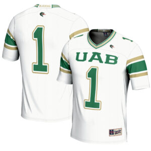 Youth GameDay Greats #1 White UAB Blazers Endzone Football Jersey