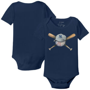 Infant Tiny Turnip Navy New York Yankees Hat Crossbats Bodysuit