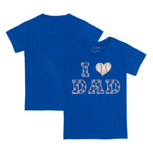Infant Tiny Turnip Royal Chicago Cubs I Love Dad T-Shirt