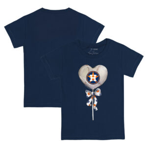 Toddler Tiny Turnip Navy Houston Astros Heart Lolly T-Shirt