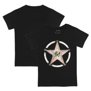 Toddler Tiny Turnip Black Miami Marlins Military Star T-Shirt