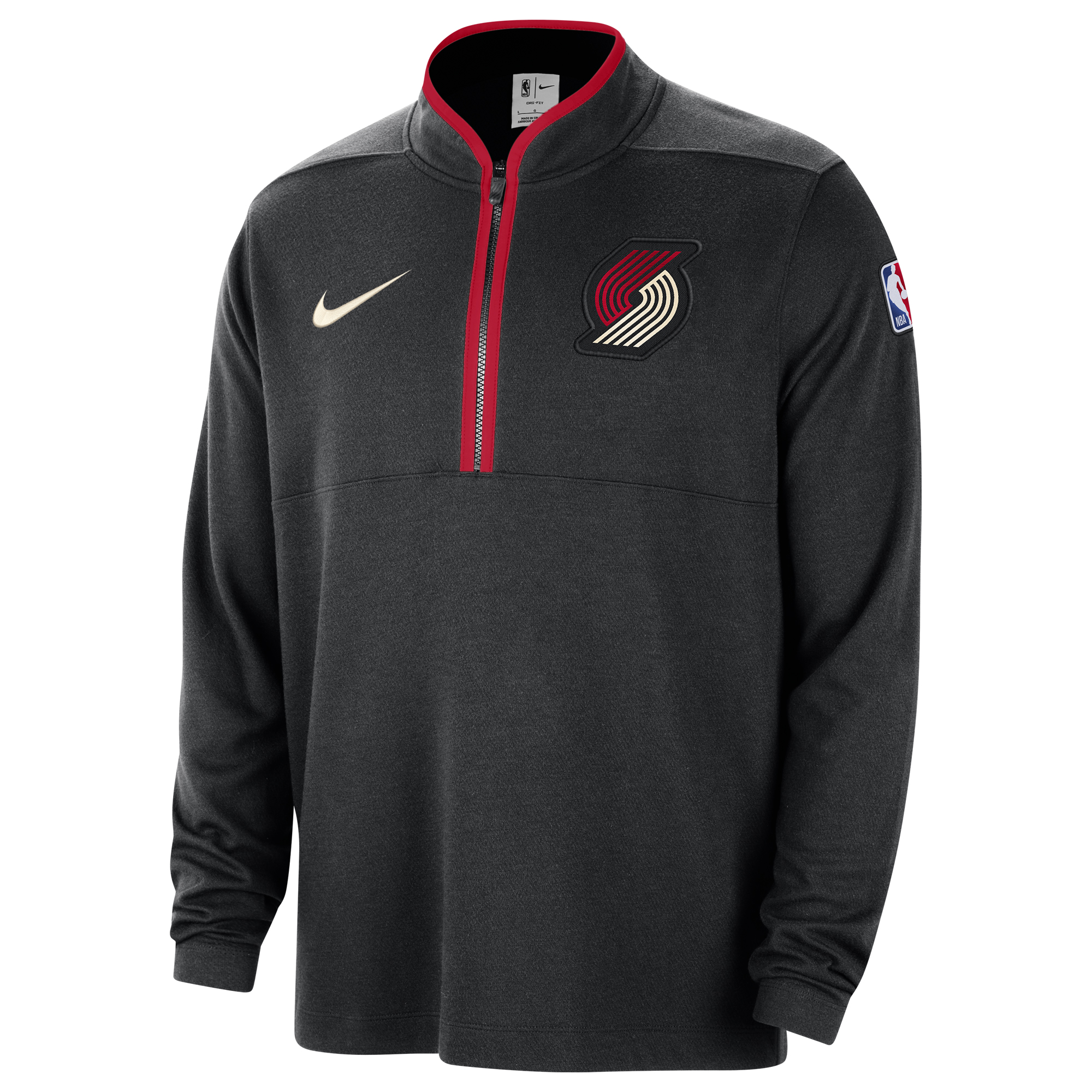 Men's Nike Black Portland Trail Blazers 2023/24 City Edition Authentic Coaches Half-Zip Top - Image 3