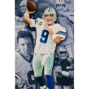 Dallas Cowboys Tony Romo Fine Art Giclée Canvas Print 24"x36" by Artist Rob Jackson