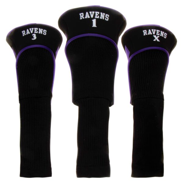 Baltimore Ravens 3-Pack Contour Golf Club Head Covers - Image 7