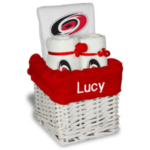 White Carolina Hurricanes Personalized Small Gift Basket