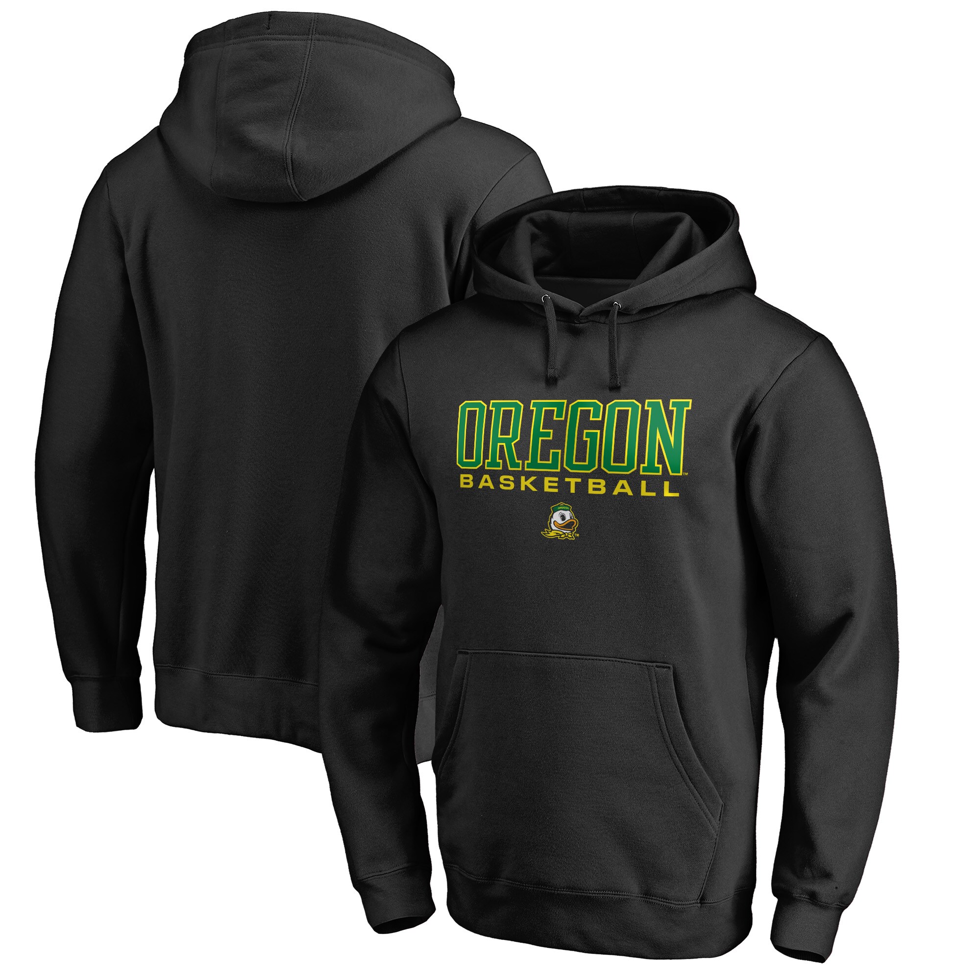 Men's Black Oregon Ducks Basketball True Sport Pullover Hoodie