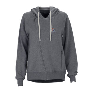 Women's Charcoal Louisiana Tech Bulldogs Fleece Moto Jacket