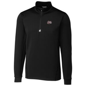 Men's Cutter & Buck Black Montana Grizzlies Collegiate Big & Tall Traverse Half-Zip Jacket