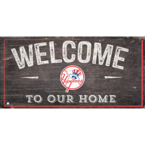 New York Yankees 11'' x 19'' Welcome To Our Home Sign