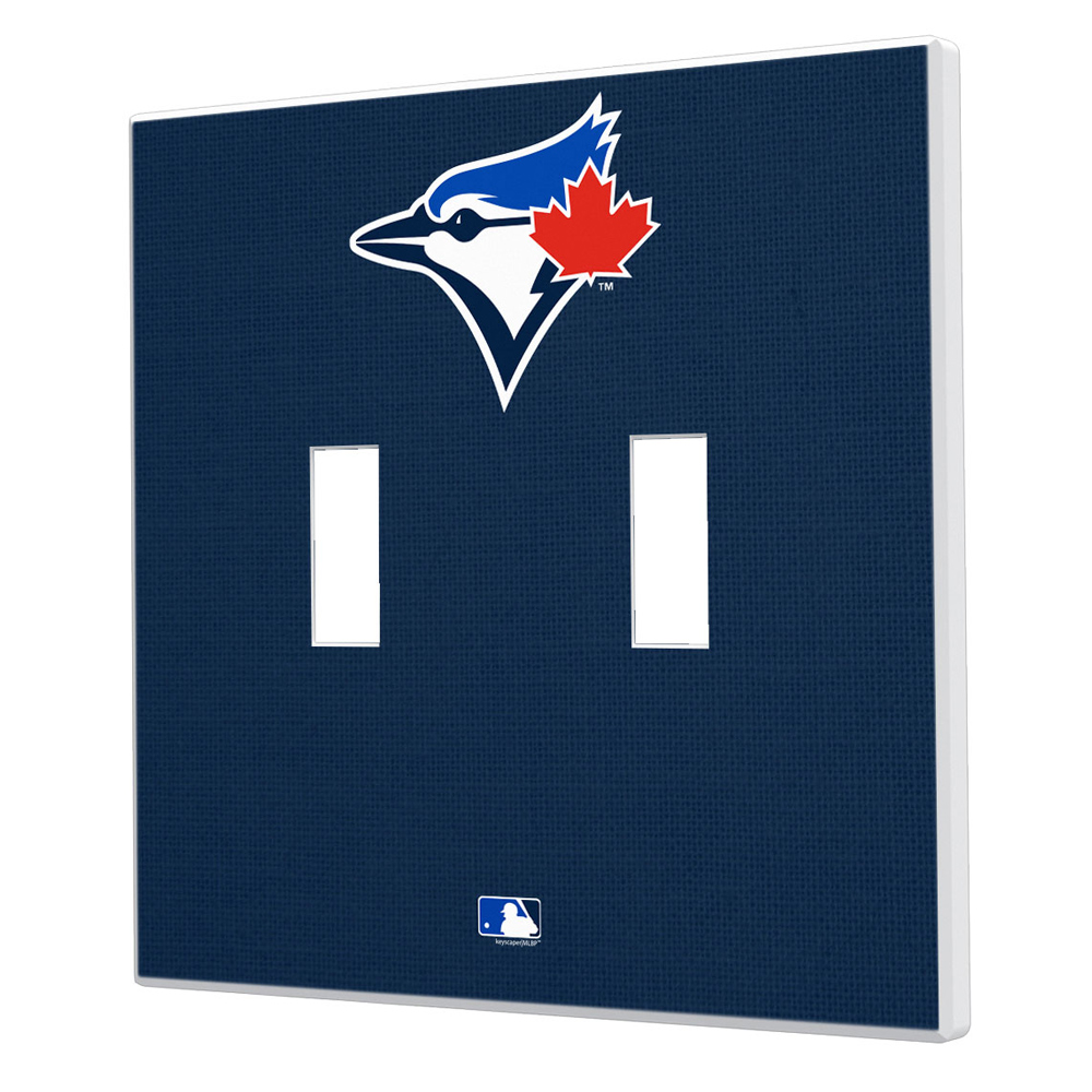 Toronto Blue Jays Solid Design Double Toggle Light Switch Plate - Image 6