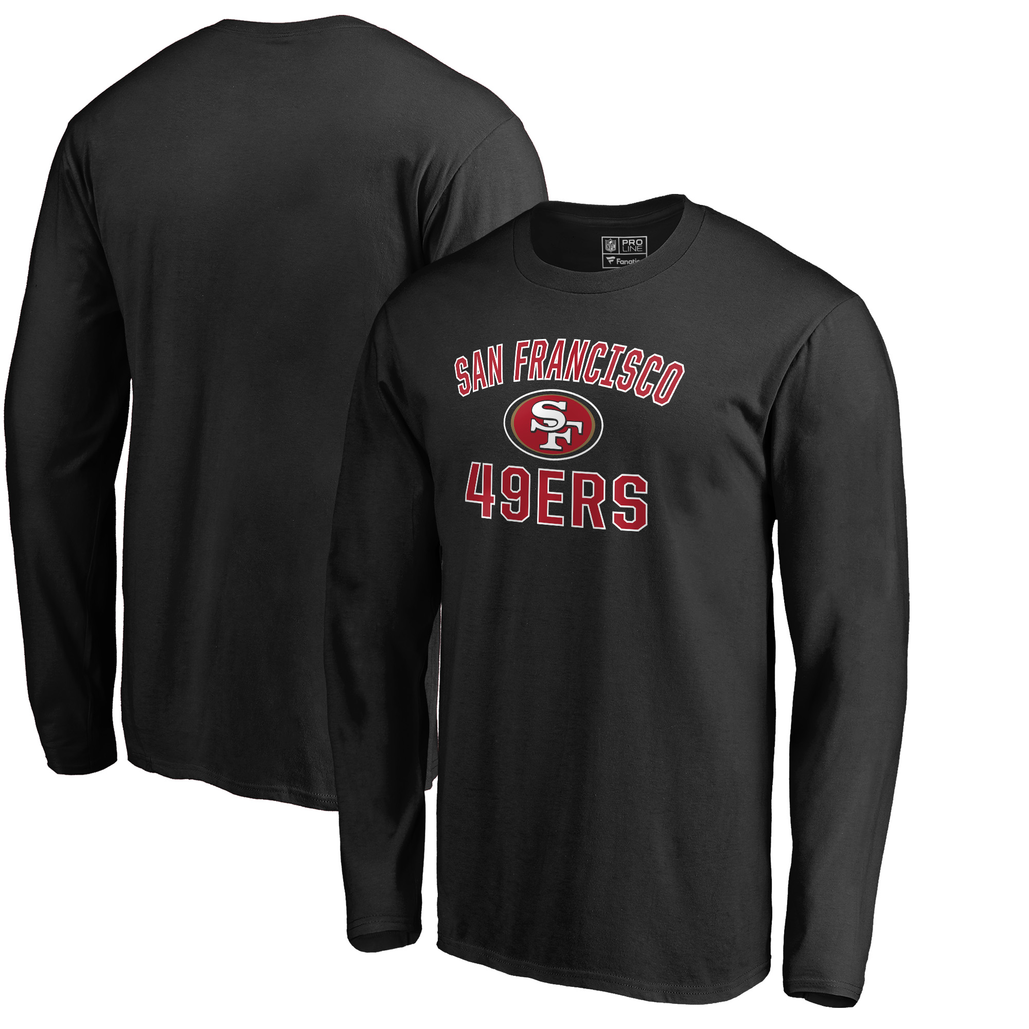 Men's Black San Francisco 49ers Victory Arch Long Sleeve T-Shirt