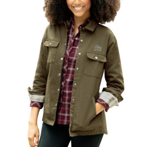 Women's Green Drexel Dragons Boulder Full-Snap Shirt Jacket