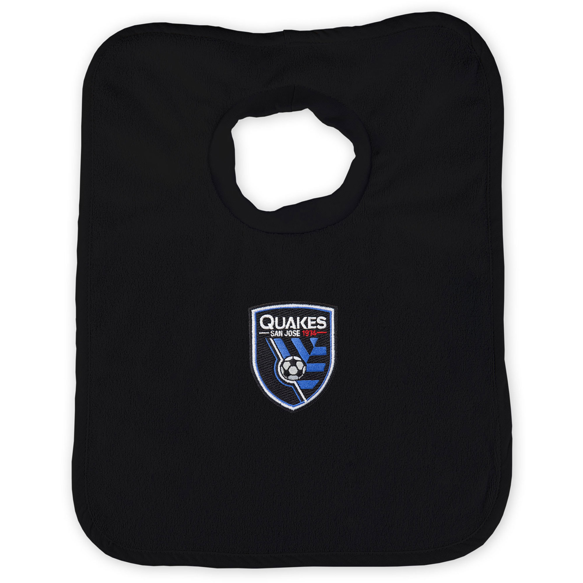 Infant Black San Jose Earthquakes Personalized Bib