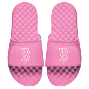 Youth ISlide Pink Boston Red Sox Primary Logo Slide Sandals