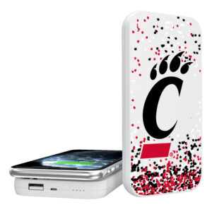 Cincinnati Bearcats Confetti Design Wireless 5000mAh Powerbank