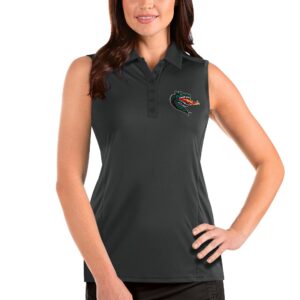 Women's Antigua Charcoal UAB Blazers Tribute Sleeveless Polo