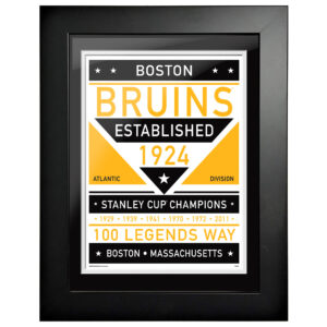 Boston Bruins 12" x 16" Dual-Tone Framed Artwork