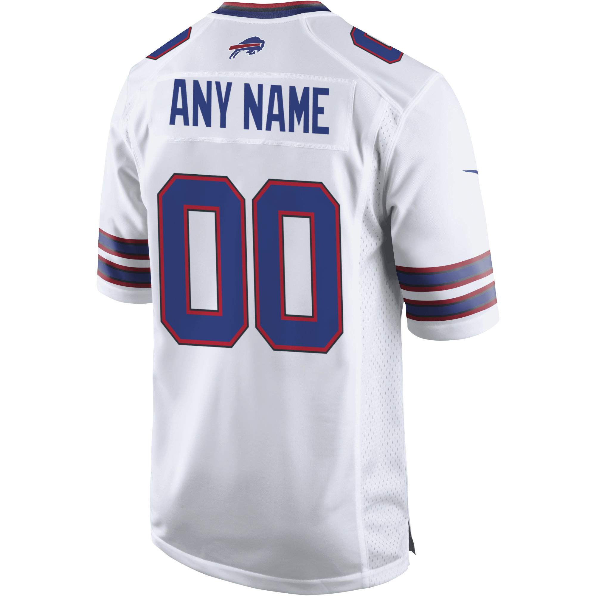Men's Nike White Buffalo Bills Custom Game Jersey - Image 4