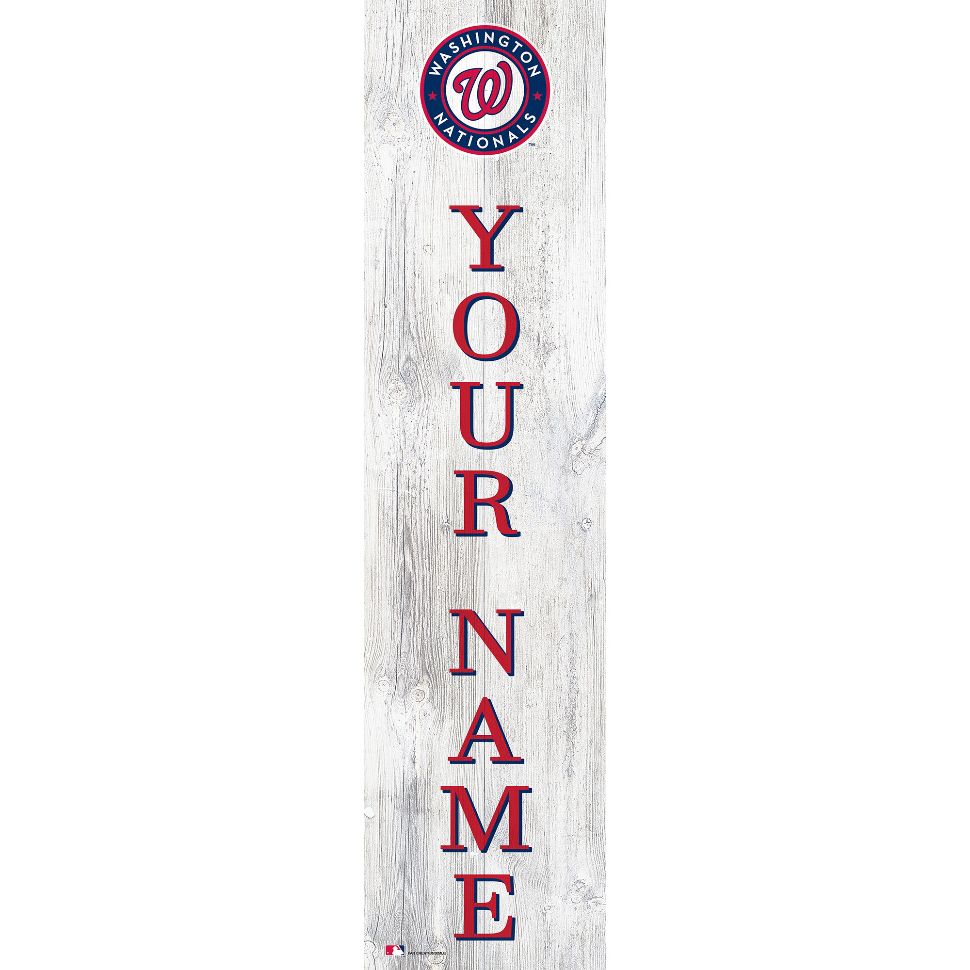 Washington Nationals 48" Personalized Welcome Leaner Sign