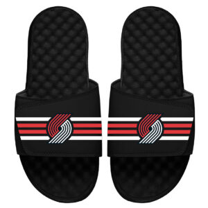 Men's ISlide Black Portland Trail Blazers Stripes Slide Sandals