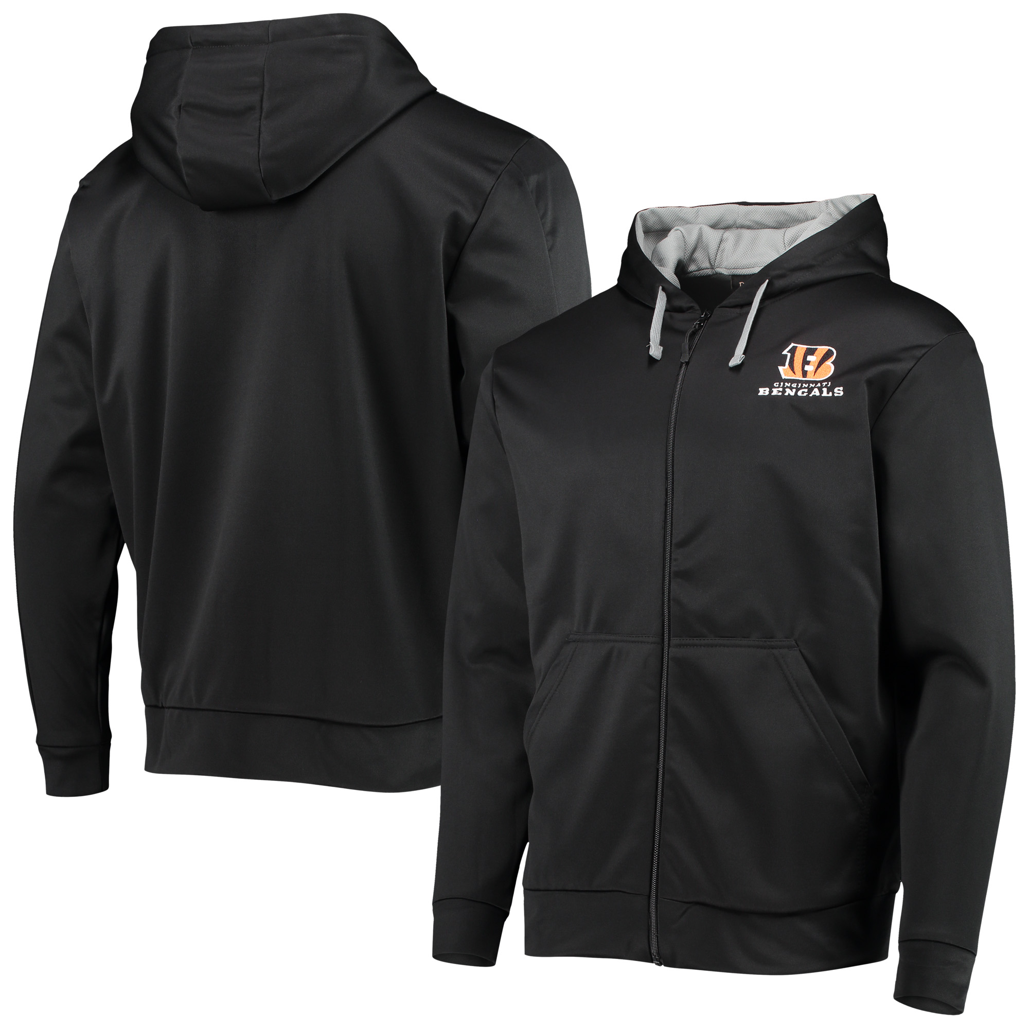 Men's Dunbrooke Black/Gray Cincinnati Bengals Apprentice Full-Zip Hoodie